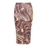 Music Festivals Rave Outfits Dress Sexy Slim Print Skirt for Women