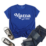 Boy Mama T Shirt Mama Est Printed Short Sleeve T-shirt