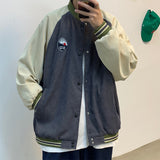Corduroy Patch Jacket Men's Loose Color Matching Jacket Spring and Autumn