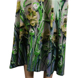 Women Bohemian Dress Summer Spaghetti Straps Sleeveless Loose Printed Dress