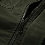 Men Fit Bomber Jacket Windbreaker Moto Street Coat Autumn Standing Collar plus Size Jacket Cotton Outdoor Loose Multi-Pocket Workwear Men's Coat