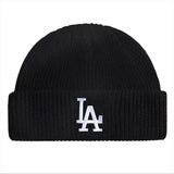 Yankee and Dogers Winter Hat Woolen Cap Women's Autumn and Winter Warm Hat Yellow Knitted Hat