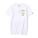 Shark Print T Shirt Summer Golden Printing Plus Size Loose Short Sleeve T-shirt