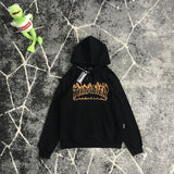 Thrasher T Shirt Autumn Flame Letter Hooded Sweater Cotton Loose Sports