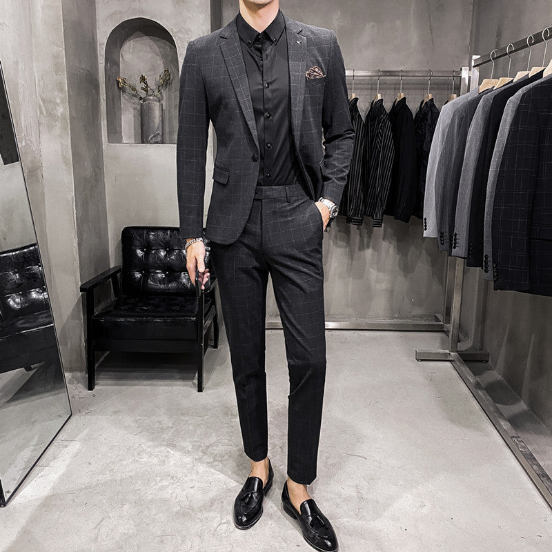 Seersucker Suit Plaid Suit Two-Piece Suit