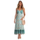 Beth Dutton Bohemian Dress Summer Spring Midi Dresses Summer Bohemian Strap Floral Dress