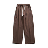 Men Sweatpants Loose Trousers Draping Simple Ice Silk Leisure