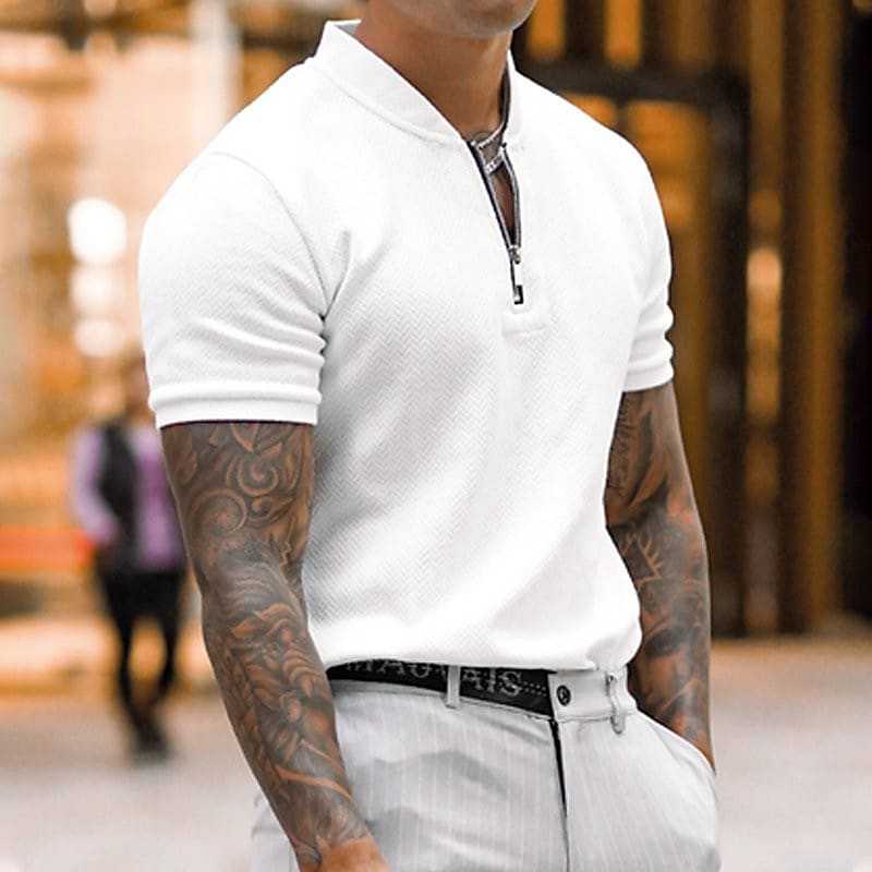 Polo Shirts Summer Polo Shirt Men's Short-Sleeved Men's T-shirt Casual Tight