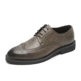 Indo Western Shoes British Fashion Retro Pointed Casual Leather Shoes Brogue Men's Shoes