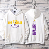 In Memory of Kobe Hoodie Kobe Black Mamba No. 24 Hooded Sweater Winter Fleece-Lined