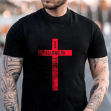 Tactics Style T Shirt for Men Cross Pattern T-shirt Trendy Unique plus Size