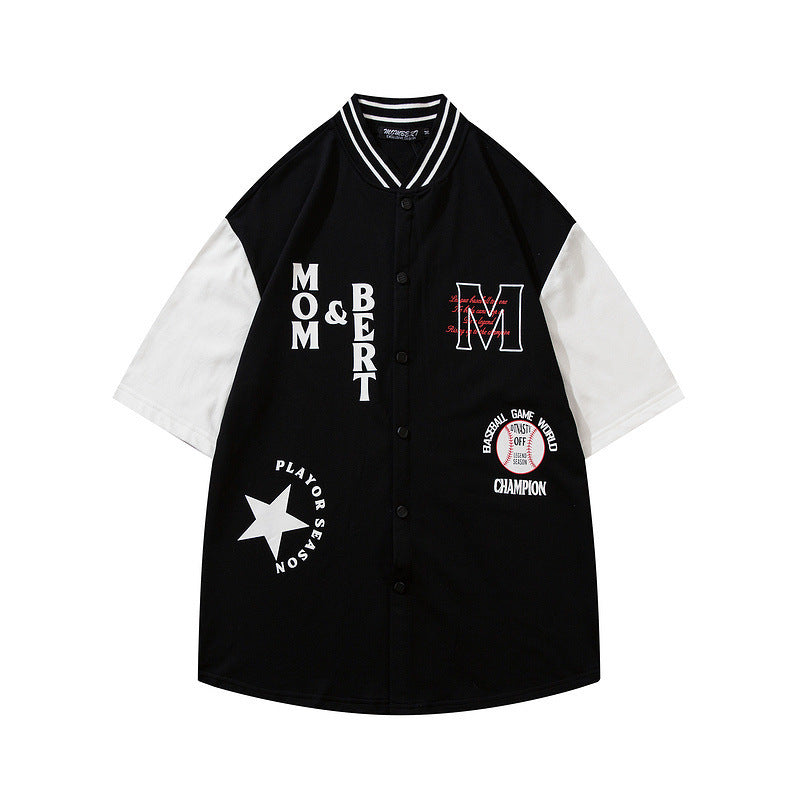 Varsity Short-Sleeved Baseball Uniform T-shirt