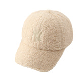 Yankee Baseball Cap Women's Autumn and Winter Lamb Wool Baseball Cap Thickened Warm Peaked Cap