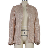 Women Bohemian Shirts Autumn and Winter Women's Long Sleeve Sequin Coat Women