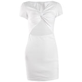 Women Exotic Dresses I Summer Sexy Hollow out V-neck Short Sleeve Dress