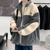Men's Autumn Winter Coat Fleece-Lined Thickened Cotton-Padded Coat