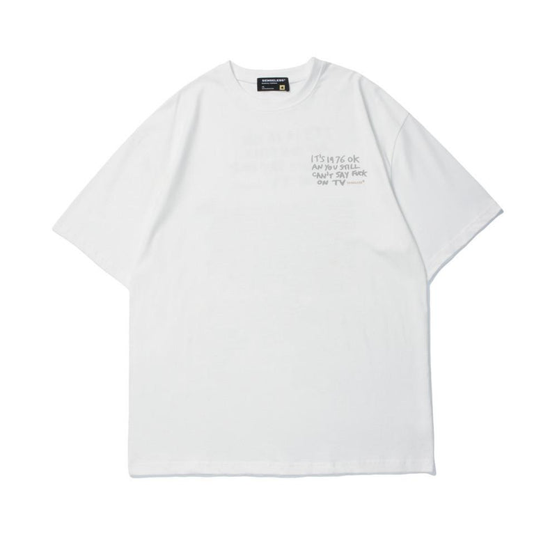 Men T Shirt Summer Casual Tops Cartoon Printed Short Sleeve T-shirt Men's round Neck Half Sleeve Harajuku Style Street Trendy Half Sleeve