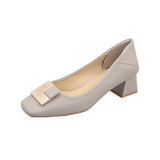 Nude Chunky Heel