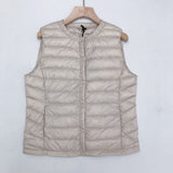 Women Winter Coats Puffer down Vest Autumn and Winter Women's Light Light Vest round Neck None