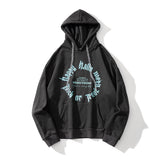 Slogan Graphic Hoodie Autumn and Winter New Fleece-Lined Warm Coat