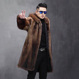 Beaver Coat Men Winter Menswear Coat Hooded Loose Leisure Warm plus Size