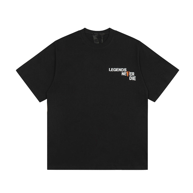 Juice WRLD T Shirt Vlone & Juice WRLD Joint Name Wave Printed T-shirt Loose Hip Hop