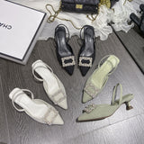 Nude Block Heel Sandals