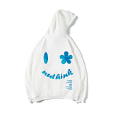 Smiley Face Hoodie Smiley Face Loose Sweater Men's Hooded plus Size Coat