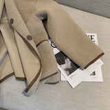 Beth Dutton Outfits Khaki round Neck Lamb Wool Coat Autumn Winter Berber Fleece Top