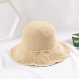Straw Hat Handmade Straw Hat Female Woven Beach Sun Hat Bucket Hat