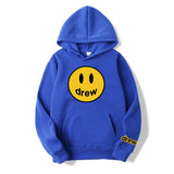 Smiley Face Hoodie Smiley Print Loose Men's Women's Pullover Hoodie