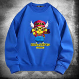 Men and Women Pokemon Pikachu Hoodie Pikachu round Guard Crew Neck Pullover Sweatshirt