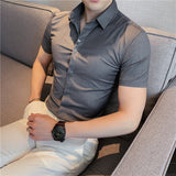 Men Shirts Thin Summer Clothing Men's Short Sleeve Shirt