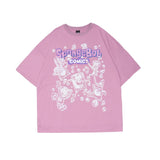 Men T Shirt Summer Casual Tops Cartoon Sponge Baby Printed Short Sleeve T-shirt