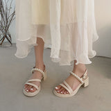 Nude Pumps Block Heel