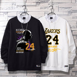 In Memory of Kobe Hoodie Commemorative Kobe 24 Sports Cotton Sweater Fleece-Lined