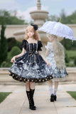 Gothic Lolita Harajuku Style Clothing Goth Style Lolita Elegant Op Short Sleeve Dress for Women