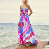 Women Bohemian Dress Spring/Summer Printing Slip Dress
