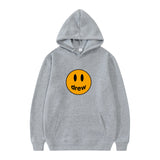 Smiley Face Hoodie Smiley Cartoon Printed Hoodie Men's Coat