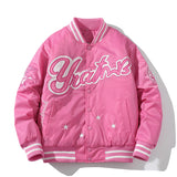 Varsity Jacket Casual Baseball Uniform Embroidered Hip Hop Couple Jacket