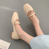 Nude Block Heel Sandals