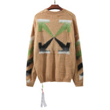Off White Sweater Large Men Size Casual LongSleeved Warm Sweater for Women Owt