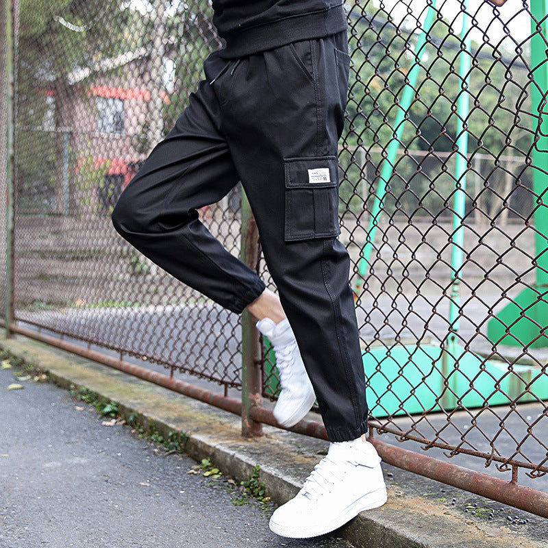 Men Cargo Pants Men's Pants Trendy Spring and Autumn Overalls Men's Loose Leisure Sports