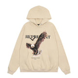 Present Hoodie Represent Wings Eagle Printed Distressed Casual Hooded Bathroom