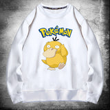 Men And Women Pokemon Pikachu Hoodie Pokémon Psyduck Crew Neck Pullover Sweatshirt