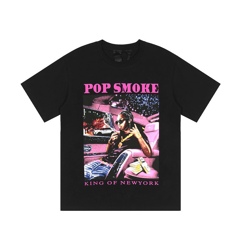Pop Smoke Vlone King Of New York T Shirt  VLONE X POP SMOKE