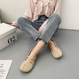 Nude Pumps Block Heel Vintage Leather Shoes