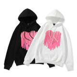 Drippy Hoodies Foam Heart Fall Winter Hooded Brushed Hoody Men
