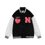 Spray Painted Jacket Autumn and Winter Baseball Uniform Coat Jacket