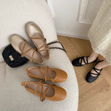 Nude Block Heel Sandals Ballet Shoes